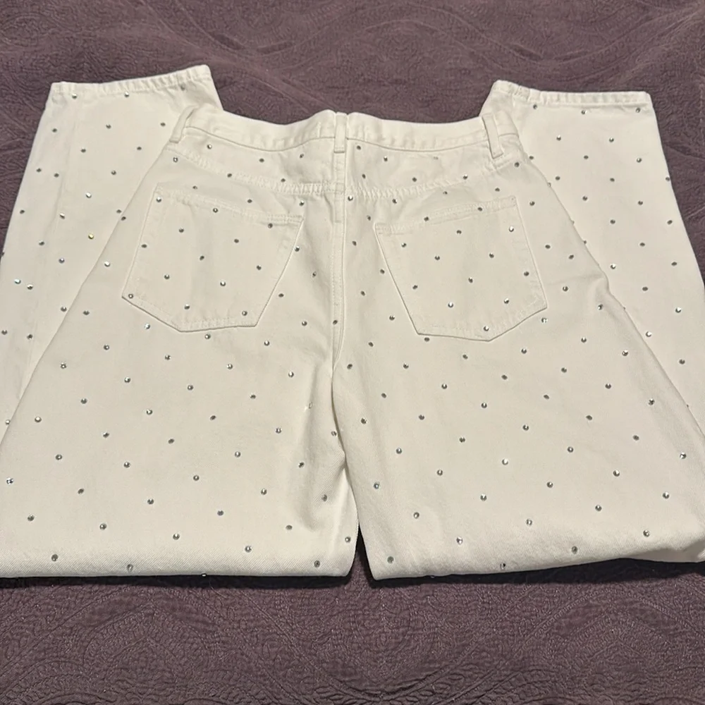 Revolve Rhinestone High Rise Jeans - Picture 7 of 11